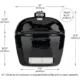 Primo Oval Junior 200 Ceramic Charcoal Grill PGCJRH (Grill Only) - Image 2