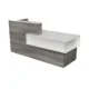 84" Modern Reception Desk | Pre-Assembled Laminate Front Counter - Image 15