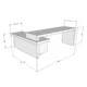 Executive Office Desk | High-Class Laminate Workstation w/ Cable Management - Image 3