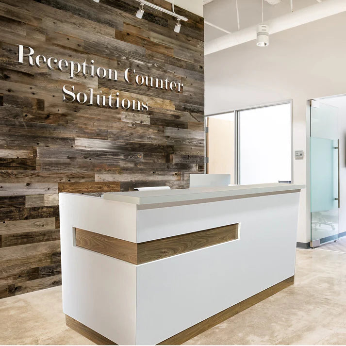 images Modern Gloss White Reception Counter - Image 1