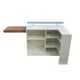 L‑Shape Reception Counter – Modern Flat‑Pack Front Desk in White Laminate with Glass Riser & Storage - Image 4