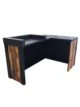 Sales Counter Desk | 6–8 ft Rustic Torched Pine & Steel Sales/Reception Desk - Image 2