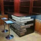 Rustic Timber Tavern Bar Counter - Image 8