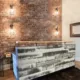 White-Washed Modern Reception Desk |  4–7 ft Reclaimed Wood