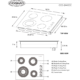 Cosmo 24" Electric Ceramic Glass Cooktop with 4 Elements, Dual Zone Element, Hot Surface Indicator Light and Control Knobs COS-244ECC - Image 10