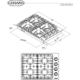Cosmo 30" Gas Cooktop in Stainless Steel with 4 Italian Made Burners COS-DIC304 - Image 9