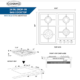 Cosmo 24" Gas Cooktop in Stainless Steel with 4 Sealed Burners COS-640STX-E - Image 16