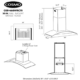 Cosmo 30" Ductless Wall Mount Range Hood - Image 9