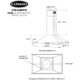 Cosmo 30" Ducted Island Range Hood with 3-Speed Fan - Image 9