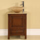 Silkroad Exclusive  22'' Travertine Top Single Sink Bathroom Vanity - HYP-0158-T-22_S29B