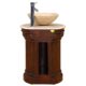 Silkroad Exclusive 24'' Travertine Top Single Sink Bathroom Vanity - HYP-0160-T-24_S29B - Image 2