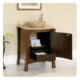 Silkroad Exclusive 26'' Travertine Top Single Sink Bathroom Vanity - HYP-0714-T-TT-26 - Image 3