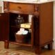 Silkroad Exclusive 33'' Crema Marfil Marble Top Single Sink Bathroom Vanity - HYP-0204-CM-UIC-33 - Image 2