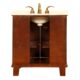 Silkroad Exclusive 33'' Crema Marfil Marble Top Single Sink Bathroom Vanity - HYP-0204-CM-UIC-33 - Image 4