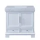 Silkroad Exclusive 36'' Carrara White Marble Top Single Sink Bathroom Vanity - C05036WC_T0236WSC - Image 2