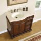 Silkroad Exclusive 36'' Crema Marfil Marble Top Single Sink Bathroom Vanity - HYP-0213-CM-UIC-36-L - Image 3