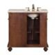 Silkroad Exclusive 36'' Crema Marfil Marble Top Single Sink Bathroom Vanity - HYP-0213-CM-UIC-36-L - Image 6