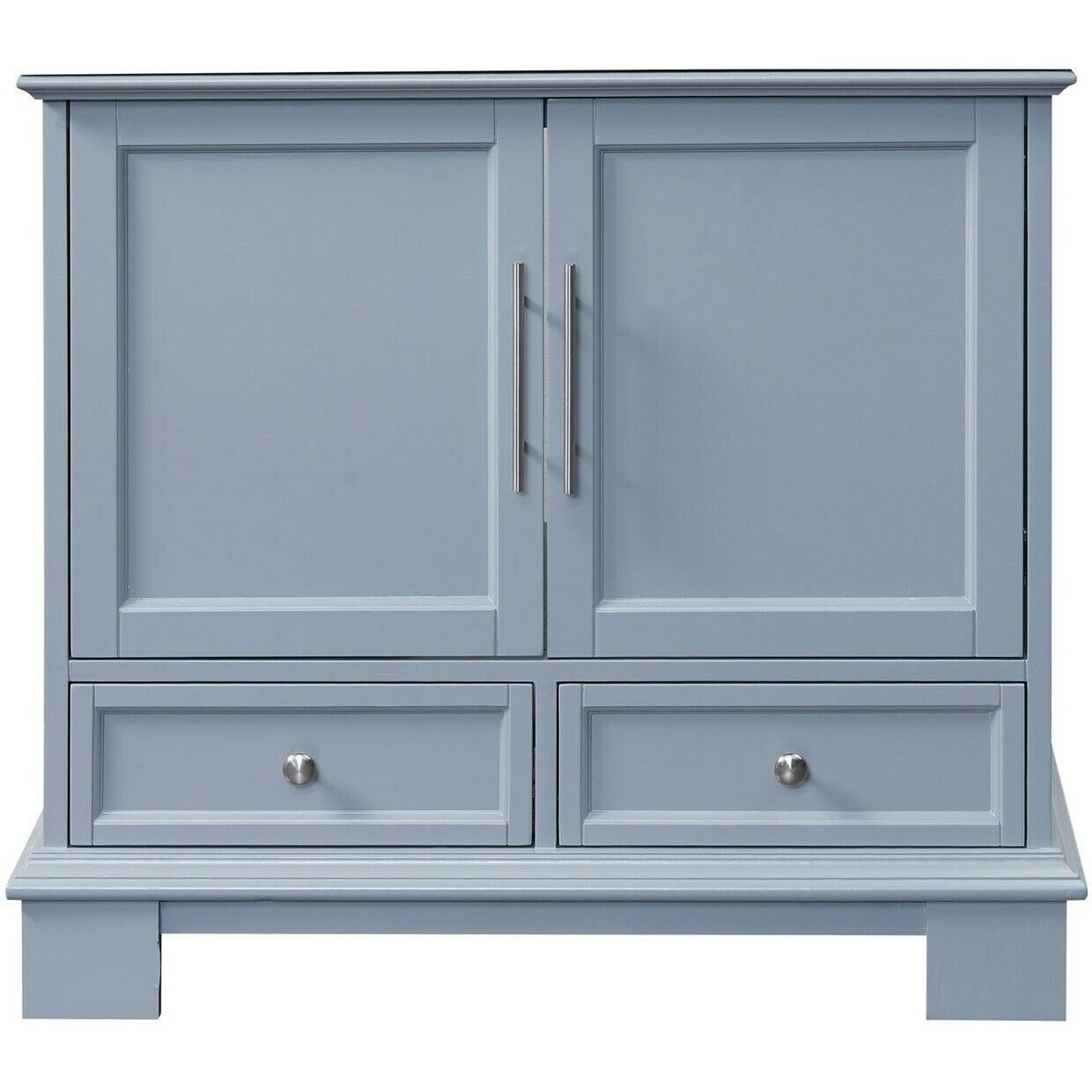 images Silkroad Exclusive 36'' Single Sink Grey Bathroom Vanity Cabinet - C05036GC - Image 1
