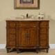 Silkroad Exclusive 48'' Travertine Top Single Sink Bathroom Vanity - HYP-0277-T-UWC-48
