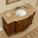 Silkroad Exclusive 48'' Travertine Top Single Sink Bathroom Vanity - HYP-0277-T-UWC-48 - Image 3