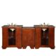 Silkroad Exclusive 84.5'' Baltic Brown Granite Top Double Sink Bathroom Vanity - HYP-0206-BB-UIC-85 - Image 4