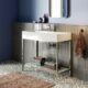 Swiss Madison Pierre 40" Single, Freestanding, Open Shelf, Chrome Metal Frame Bathroom Vanity - SM-BV73C - Image 6