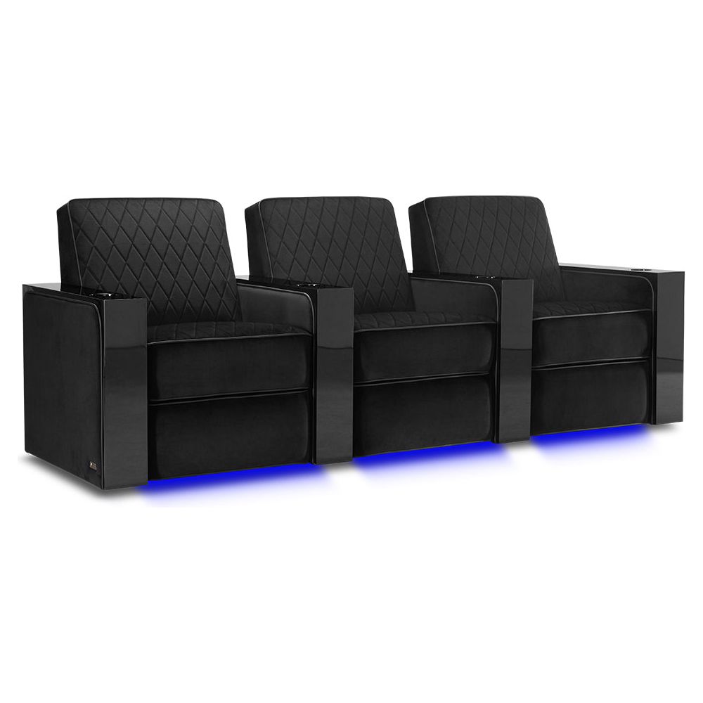 images Valencia Naples Prestige Home Theater Seating Row of 3 - Image 1
