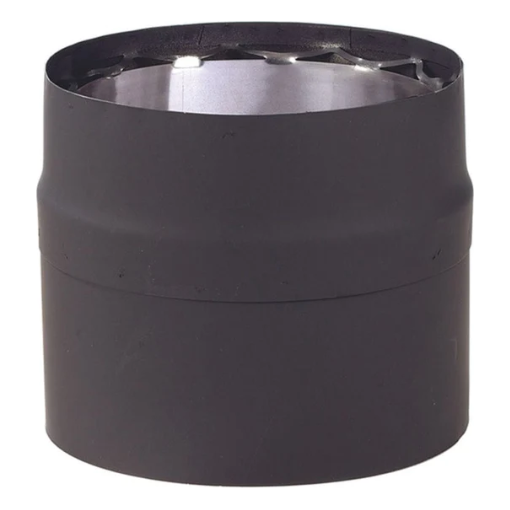 images Ventis 6'' x 12'' Double-Wall 304L Stainless Steel Slip Section Black Stove Pipe VDB0612SL - Image 1