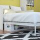 Murphy Bed With Desk & 2 Storage Cabinets, Queen Size, White by Leto Muro - Image 4
