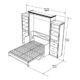 Murphy Bed With Desk & 2 Storage Cabinets, Queen Size, White by Leto Muro - Image 10