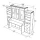 Murphy Bed With Desk & 2 Storage Cabinets, Queen Size, White by Leto Muro - Image 9