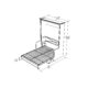 Murphy Bed With Desk & Storage Cabinet, Double Size, White by Leto Muro - Image 9
