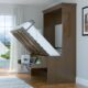 Murphy Bed With Desk & Storage Cabinet, Full Size Coventry Walnut by Leto Muro - Image 2