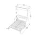 Murphy Bed With Desk & Storage Cabinet, Queen Size, Walnut Coventry by Leto Muro - Image 9