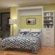 Murphy Bed With Desk & Storage Cabinet, Queen Size, White by Leto Muro - Image 2