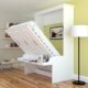 Murphy Bed With Desk & Storage Cabinet, Queen Size, White by Leto Muro - Image 3