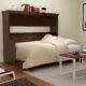 Horizontal Murphy Bed with Desk, Full Size, Walnut | Leto Muro - Image 3