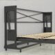Horizontal Murphy Bed with Desk, Full Size, Walnut | Leto Muro - Image 6