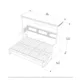 Horizontal Murphy Bed with Desk, Full Size, White | Leto Muro - Image 9