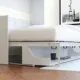 Horizontal Murphy Bed with Desk, Full Size, White | Leto Muro - Image 5
