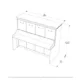 Horizontal Murphy Bed with Desk, Full Size, White | Leto Muro - Image 8