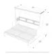 Horizontal Murphy Bed with Desk, Queen Size, White | Leto Muro - Image 6