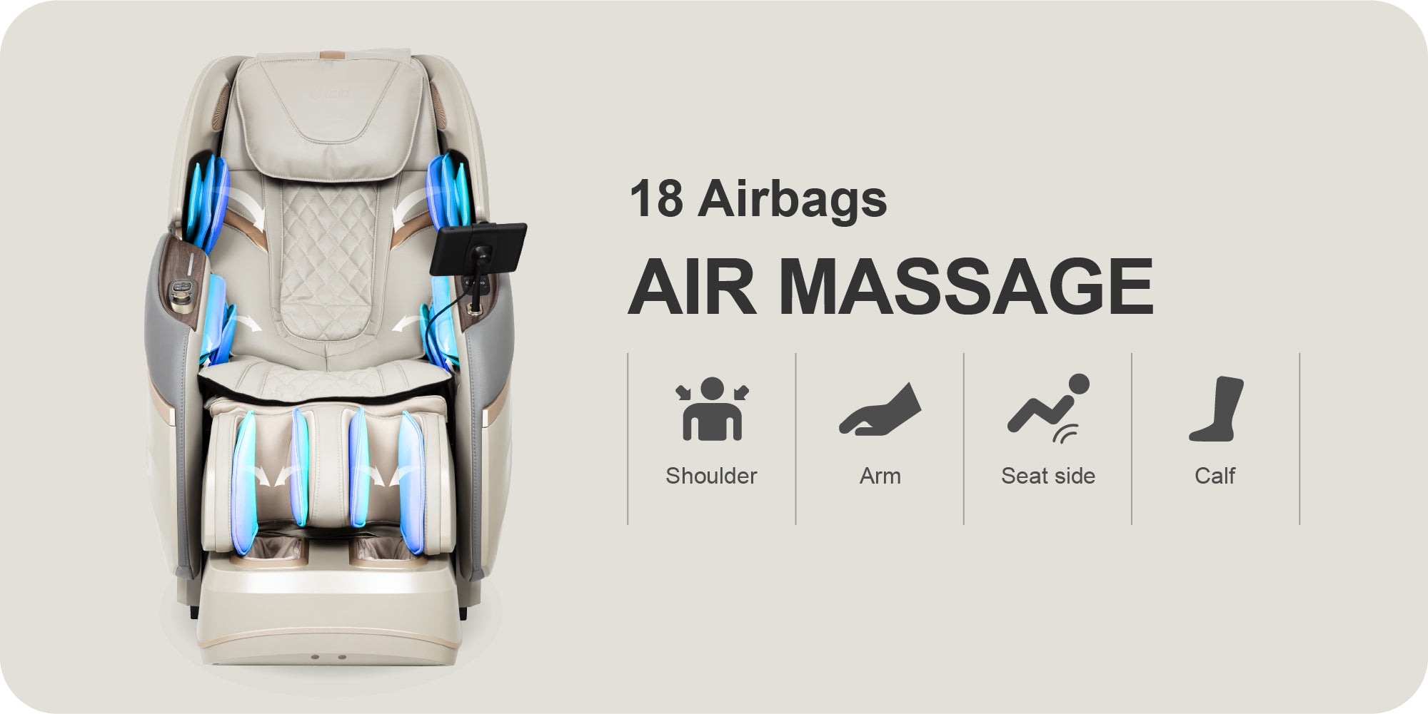 Osaki OS-Pro 4D Emperor 18 airbags air massage